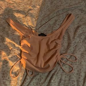 neon orangish/pinkish tank top